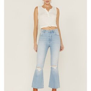 Rolla’s Dusters Crop Bootcut Jeans Light Wash 25 Distressed G’Day Mate
